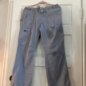 Koi scrub pants.   Light gray